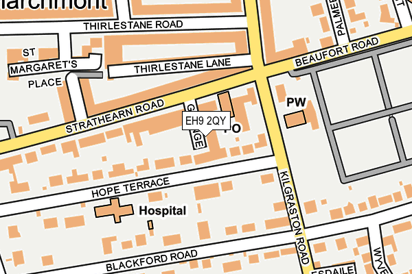 EH9 2QY map - OS OpenMap – Local (Ordnance Survey)