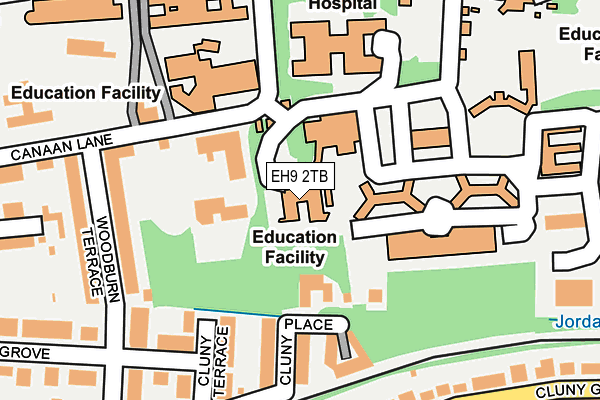 EH9 2TB map - OS OpenMap – Local (Ordnance Survey)