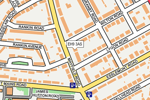 EH9 3AS map - OS OpenMap – Local (Ordnance Survey)