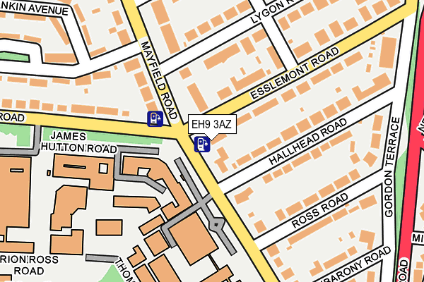 EH9 3AZ map - OS OpenMap – Local (Ordnance Survey)