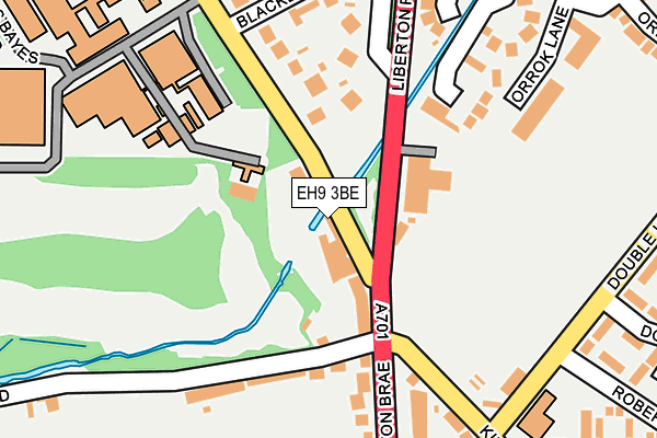 EH9 3BE map - OS OpenMap – Local (Ordnance Survey)