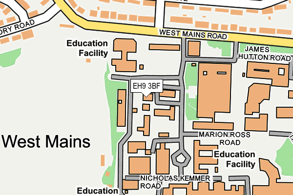 EH9 3BF map - OS OpenMap – Local (Ordnance Survey)