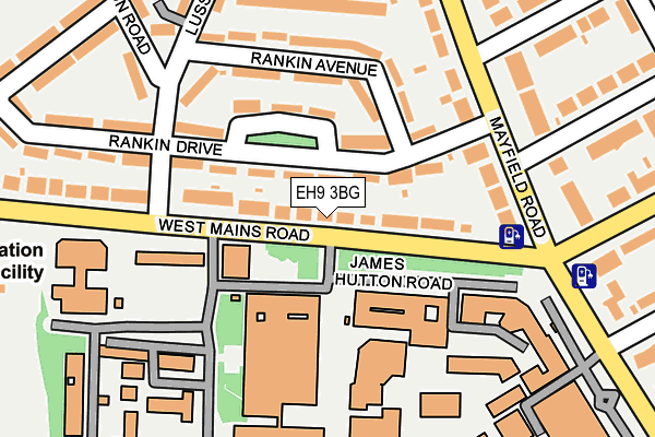 EH9 3BG map - OS OpenMap – Local (Ordnance Survey)