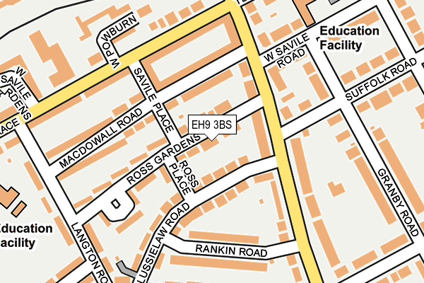 EH9 3BS map - OS OpenMap – Local (Ordnance Survey)