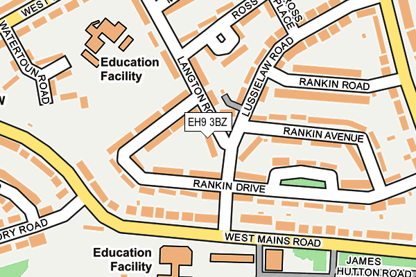 EH9 3BZ map - OS OpenMap – Local (Ordnance Survey)
