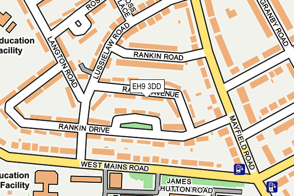 EH9 3DD map - OS OpenMap – Local (Ordnance Survey)