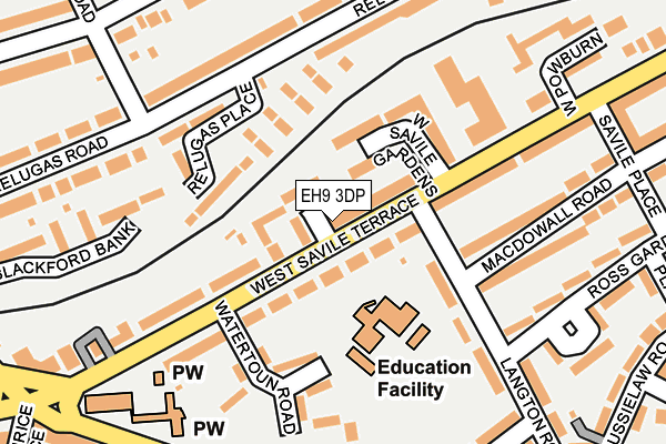 EH9 3DP map - OS OpenMap – Local (Ordnance Survey)