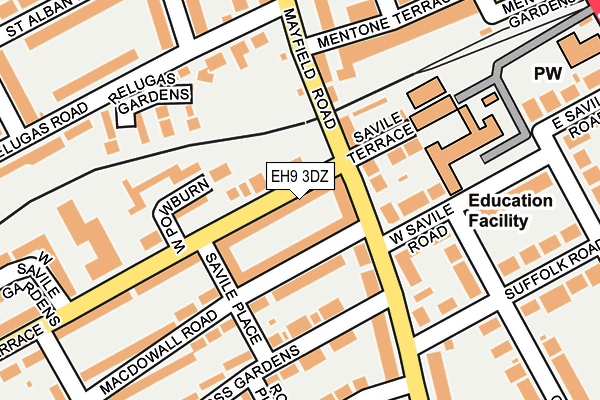 EH9 3DZ map - OS OpenMap – Local (Ordnance Survey)