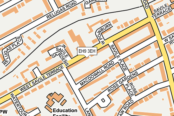 EH9 3EH map - OS OpenMap – Local (Ordnance Survey)