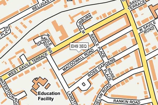 EH9 3EQ map - OS OpenMap – Local (Ordnance Survey)