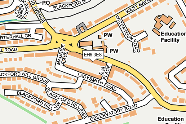 EH9 3ES map - OS OpenMap – Local (Ordnance Survey)
