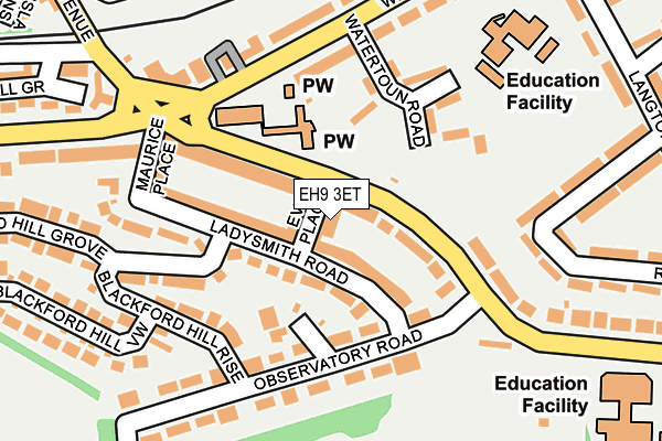 EH9 3ET map - OS OpenMap – Local (Ordnance Survey)
