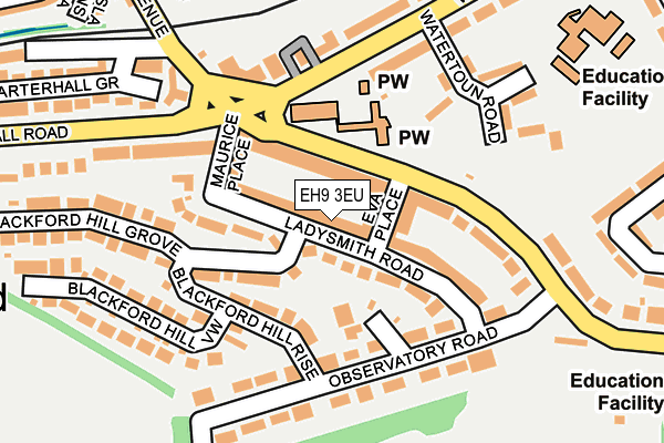 EH9 3EU map - OS OpenMap – Local (Ordnance Survey)