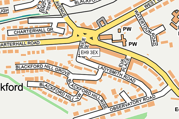 EH9 3EX map - OS OpenMap – Local (Ordnance Survey)