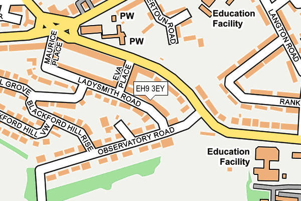EH9 3EY map - OS OpenMap – Local (Ordnance Survey)