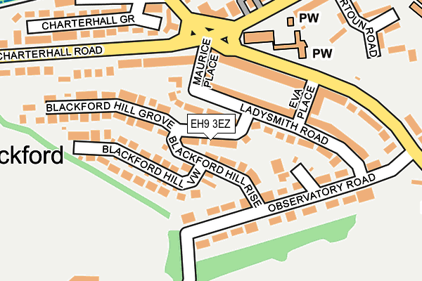 EH9 3EZ map - OS OpenMap – Local (Ordnance Survey)