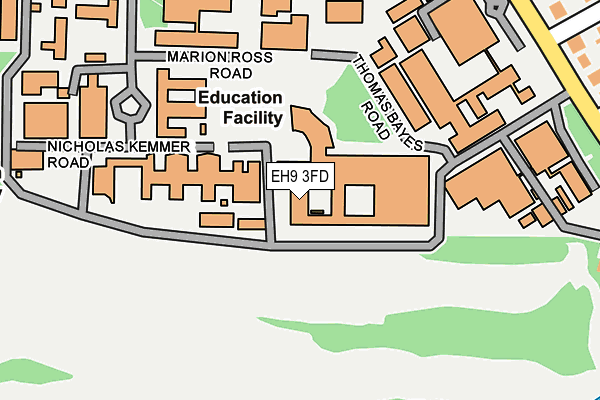 EH9 3FD map - OS OpenMap – Local (Ordnance Survey)