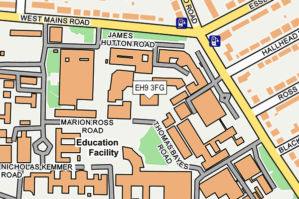 EH9 3FG map - OS OpenMap – Local (Ordnance Survey)