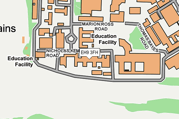 EH9 3FH map - OS OpenMap – Local (Ordnance Survey)