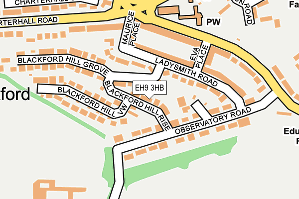 EH9 3HB map - OS OpenMap – Local (Ordnance Survey)