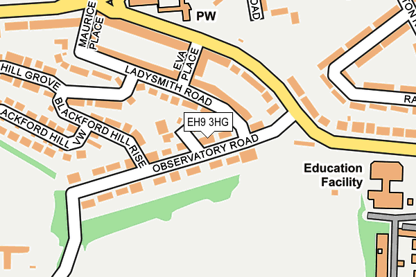 EH9 3HG map - OS OpenMap – Local (Ordnance Survey)