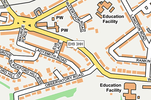 EH9 3HH map - OS OpenMap – Local (Ordnance Survey)