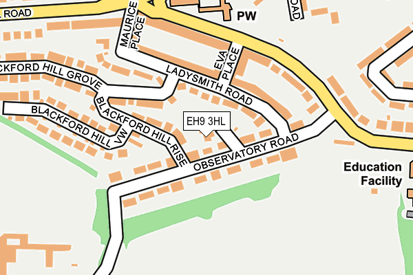 EH9 3HL map - OS OpenMap – Local (Ordnance Survey)