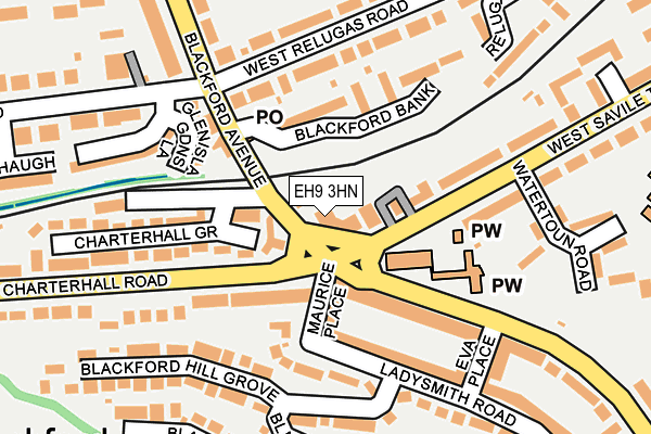 EH9 3HN map - OS OpenMap – Local (Ordnance Survey)
