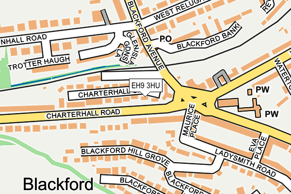 EH9 3HU map - OS OpenMap – Local (Ordnance Survey)