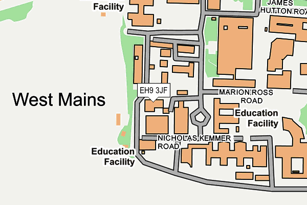 EH9 3JF map - OS OpenMap – Local (Ordnance Survey)