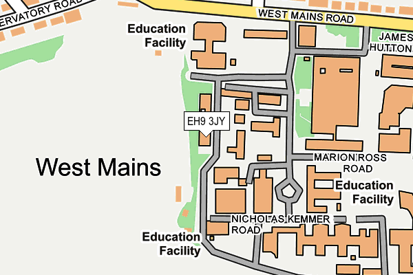 EH9 3JY map - OS OpenMap – Local (Ordnance Survey)