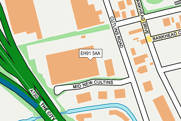 EH91 5AA map - OS OpenMap – Local (Ordnance Survey)