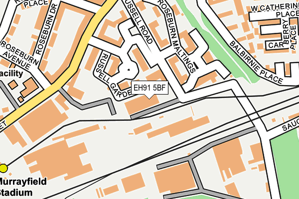 EH91 5BF map - OS OpenMap – Local (Ordnance Survey)