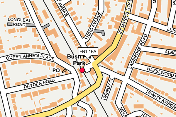EN1 1BA map - OS OpenMap – Local (Ordnance Survey)