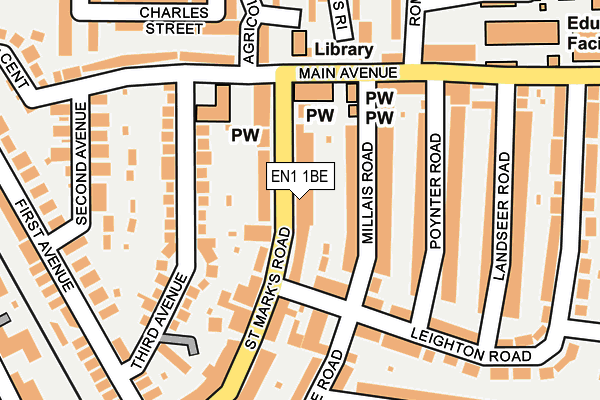 EN1 1BE map - OS OpenMap – Local (Ordnance Survey)