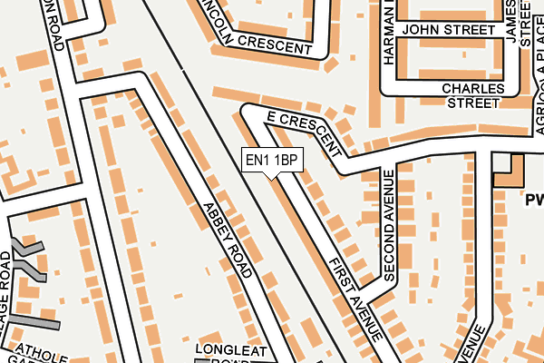 EN1 1BP map - OS OpenMap – Local (Ordnance Survey)