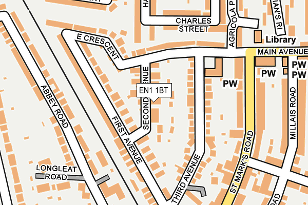EN1 1BT map - OS OpenMap – Local (Ordnance Survey)