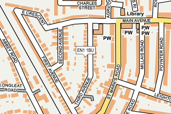 EN1 1BU map - OS OpenMap – Local (Ordnance Survey)