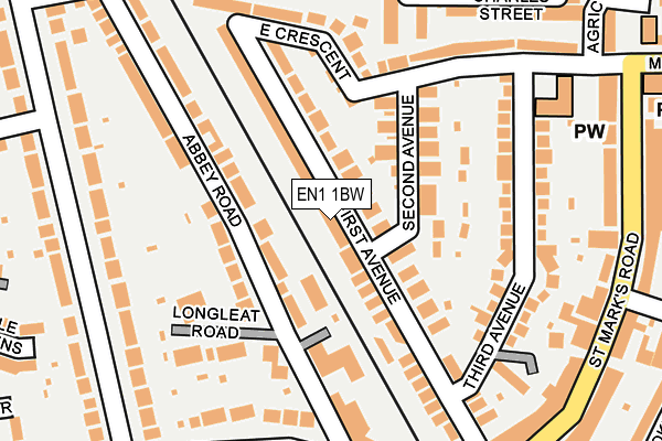 EN1 1BW map - OS OpenMap – Local (Ordnance Survey)