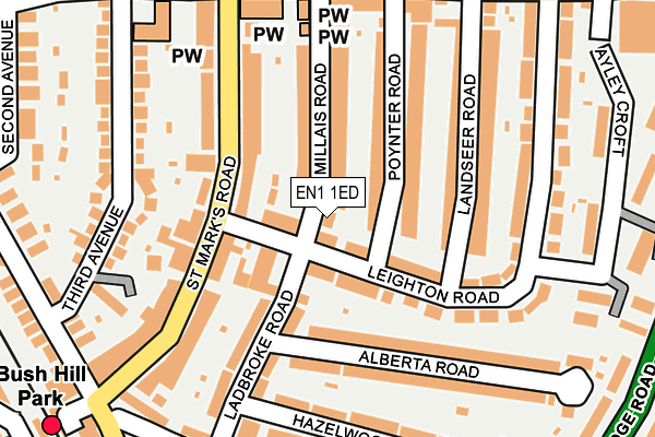 EN1 1ED map - OS OpenMap – Local (Ordnance Survey)