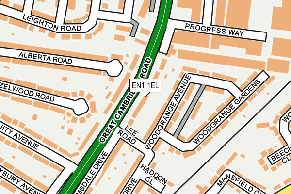 EN1 1EL map - OS OpenMap – Local (Ordnance Survey)