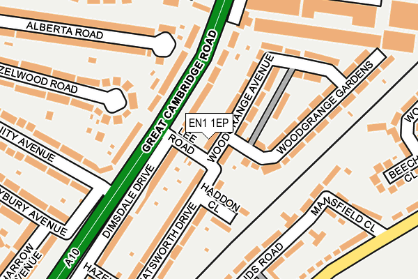 EN1 1EP map - OS OpenMap – Local (Ordnance Survey)