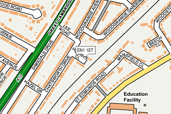 EN1 1ET map - OS OpenMap – Local (Ordnance Survey)