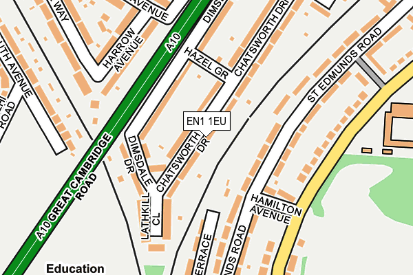 EN1 1EU map - OS OpenMap – Local (Ordnance Survey)