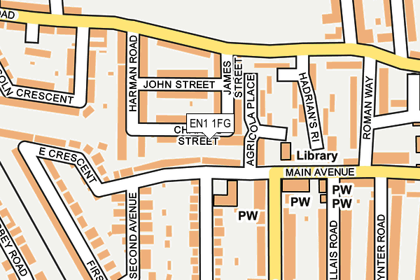 EN1 1FG map - OS OpenMap – Local (Ordnance Survey)
