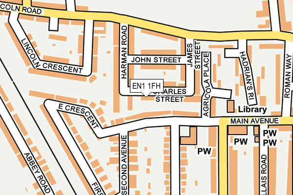 EN1 1FH map - OS OpenMap – Local (Ordnance Survey)