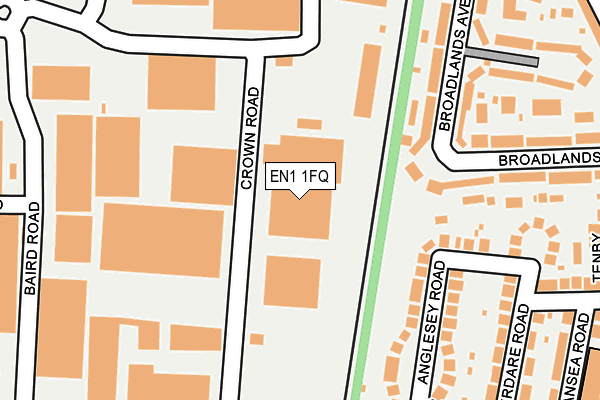 EN1 1FQ map - OS OpenMap – Local (Ordnance Survey)