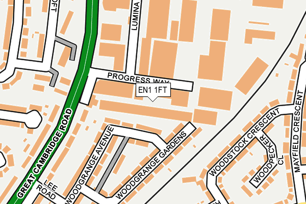 EN1 1FT map - OS OpenMap – Local (Ordnance Survey)