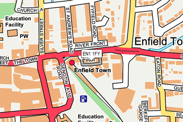 EN1 1FY map - OS OpenMap – Local (Ordnance Survey)