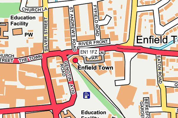 EN1 1FZ map - OS OpenMap – Local (Ordnance Survey)